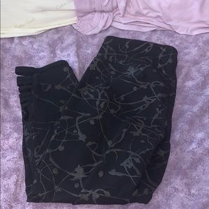 Grey and black leggings